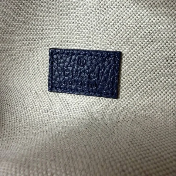 Gucci Blue Leather GG Embossed Belt Bag Crossbody Waist belt - Picture 11 of 11